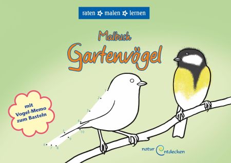 Malbuch Gartenvögel