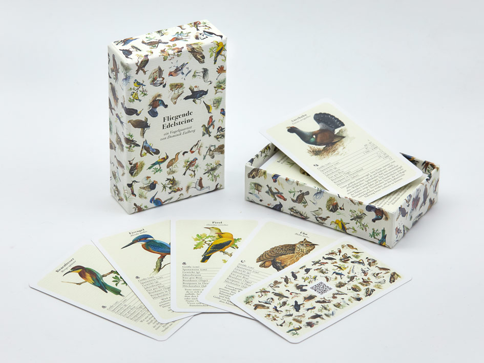 Vogelquartett „Fliegende Edelsteine“