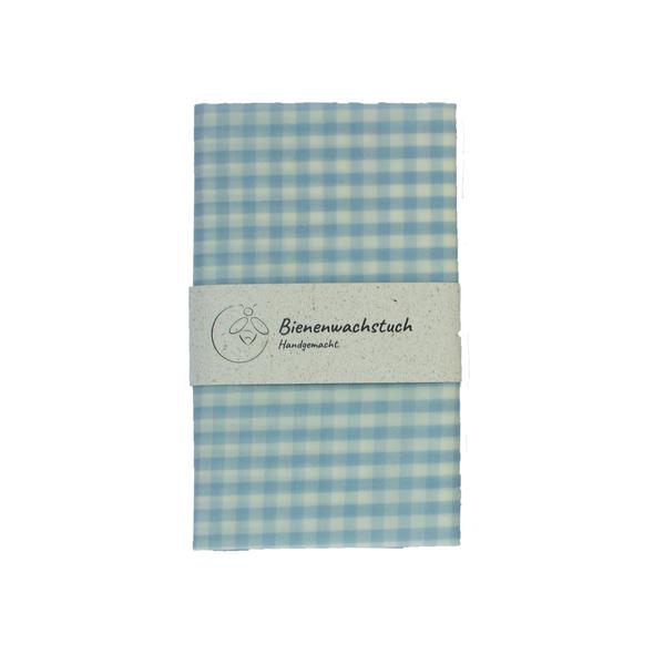 Bienenwachstuch "hellblau-kariert" 50 x 60 cm